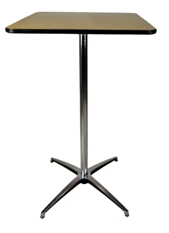 Square Wood Top Cocktail Table