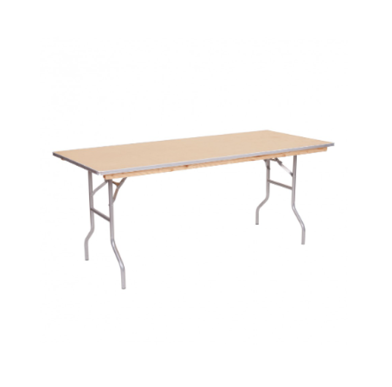 Wood Top Banquet Tables Metal Edge