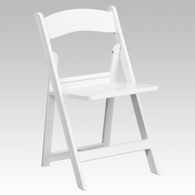 Slatted Seat White Resin Chair Slatted Seat White Resin Chair