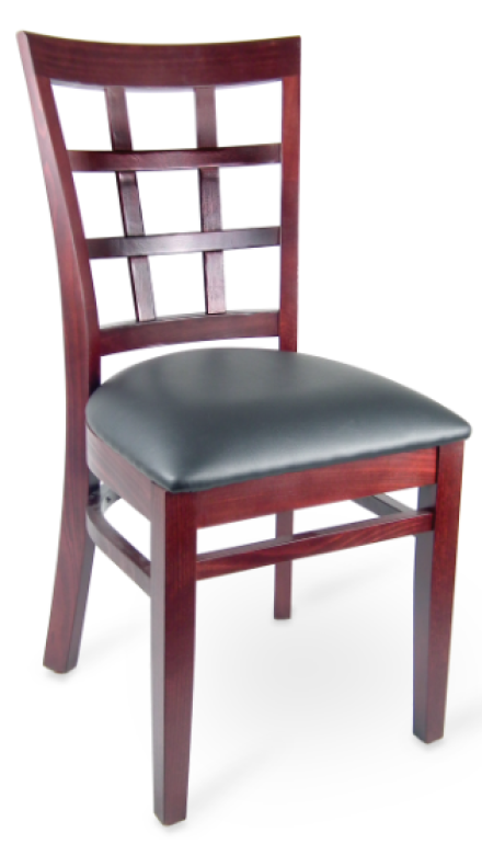 Wood Window Pane Ladderback Chair